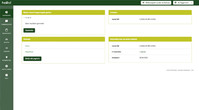 Screenshot of the Halito! backend