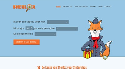 Screenshot of the Sherlox website